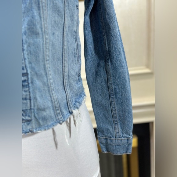 BLANKNYC Jacket Small Raw Hem Cyber-Grunge Neo-Vintage - Picture 3 of 13